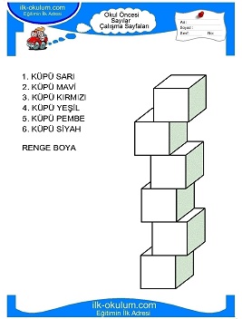 Çocuklar İçin Sayılar Çalışma Sayfaları 